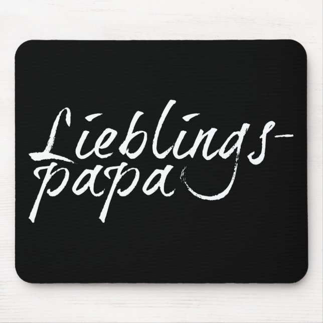 Tapis De Souris Papa préféré - écriture blanche 00001 (Devant)