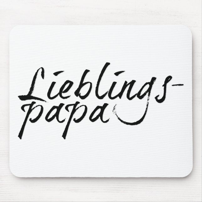 Tapis De Souris Papa préféré - écriture noire 00001 (Devant)