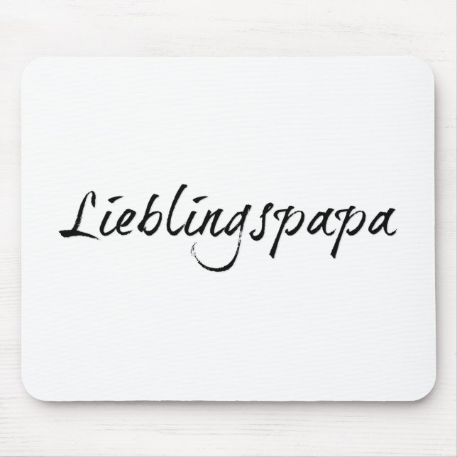 Tapis De Souris Papa préféré - écriture noire 00001 (Devant)
