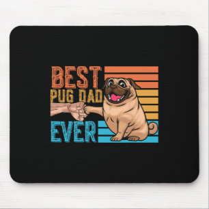 Tapis De Souris Papa Pug Papa de la fête des pères Pug 