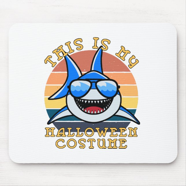 Tapis De Souris Papa Requin Soleil Couchant Épouvantable Drôle (Devant)