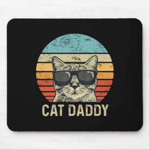 Tapis De Souris Papa Retro Chat Sungles Cool Chat Papa Pères cadea