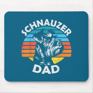 Tapis De Souris Papa schnauzer chien animal de compagnie drôle fêt