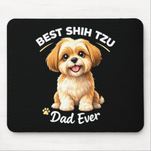 Tapis De Souris Papa shih tzu toujours adorable papa chien fierté