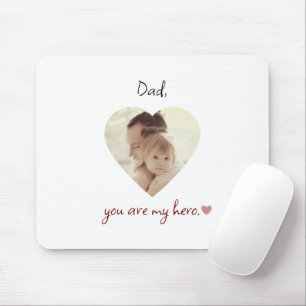 Tapis De Souris Papa, tu es mon héros Personnalisé Mousepad pour p