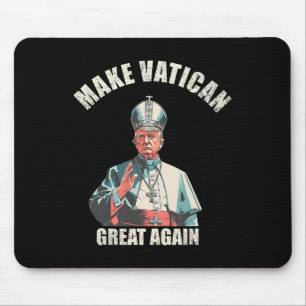 Tapis De Souris Pape Trump Drôle Trump Vatican Chrétien Rétro Chu