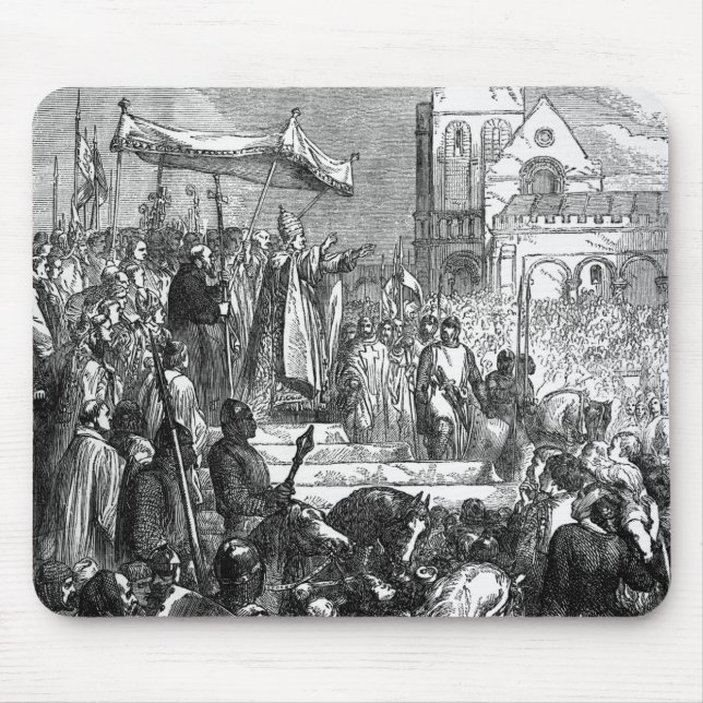 Tapis De Souris Pape Urban II prêchant la première croisade (Devant)