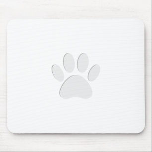 Tapis De Souris Paper Cut Dog Paw Print