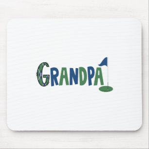 Tapis De Souris Papi du garçon du jour de l'anniversaire trou dans