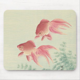 Tapis De Souris Papier à bois japonais Vintage Goldfish
