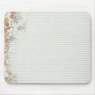 Tapis De Souris Papier de carnet avec la fleur