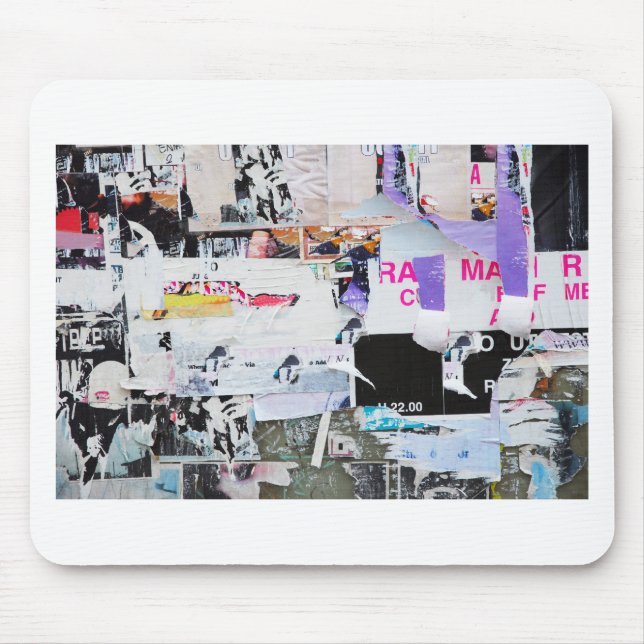 Tapis De Souris Papier déchiré par style de Banksy de mur de (Devant)