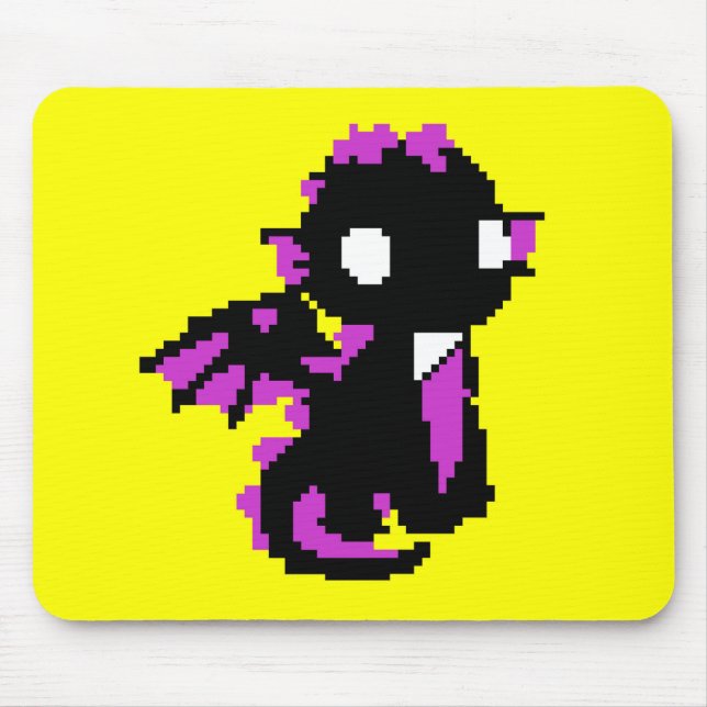 Tapis De Souris Papier d'emballage pour bébé dragon à pixellisé (Devant)