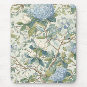 Tapis De Souris Papier peint Floral Coastal Little Magnolia de Sau