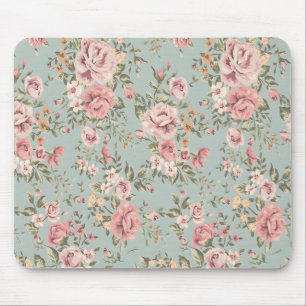 Tapis De Souris Papier peint floral vintage