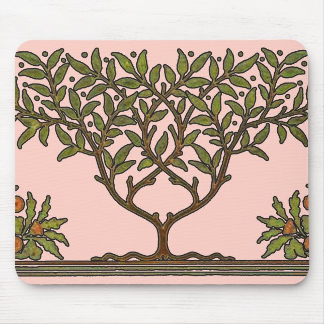 Tapis De Souris Papier peint frise d'arbre de William Morris (Devant)