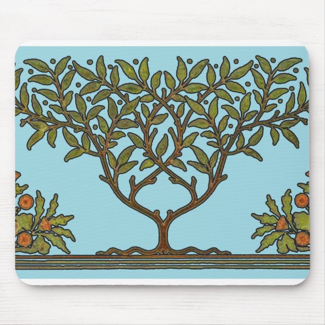 Tapis De Souris Papier peint frise d'arbre de William Morris (Devant)