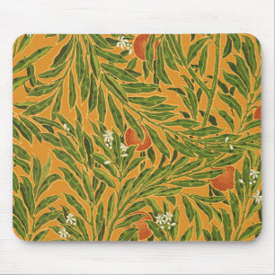 Tapis De Souris Papier peint Vintage Orange Tree Motif Art Nouveau