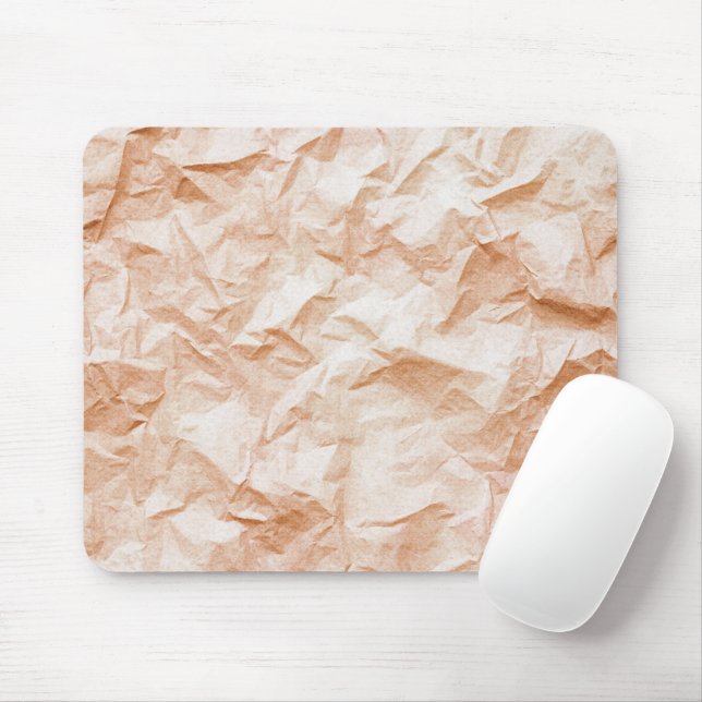 Tapis De Souris Papier Rose Froissé (Avec souris)