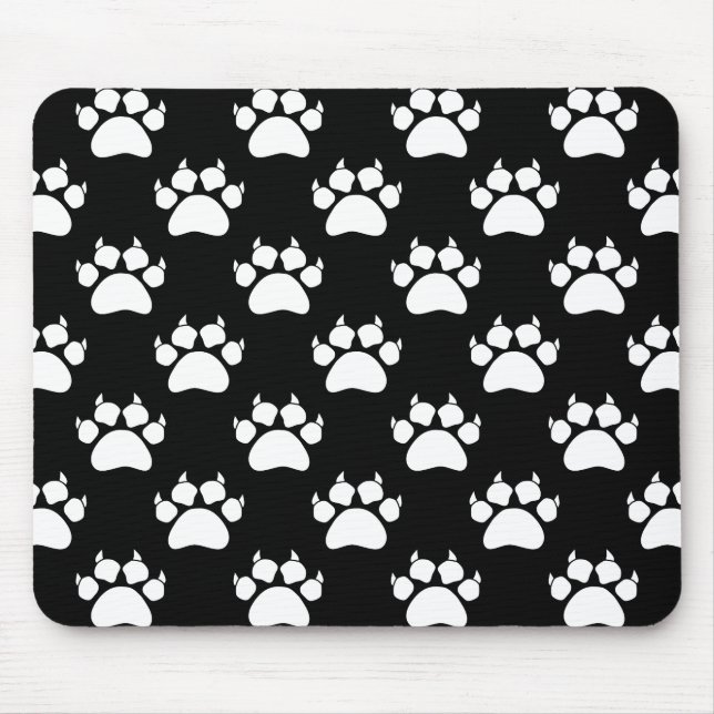Tapis De Souris Papiers et Motifs blancs pour chats Imprimer (Devant)