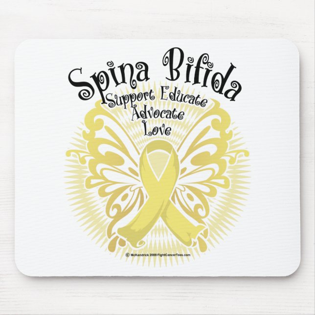 Tapis De Souris Papillon 3 de spina bifida (Devant)