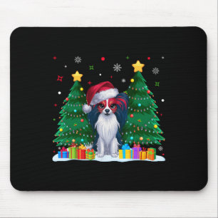 Tapis De Souris Papillon Amoureux de les chiens Santa Hat Ugly Chr