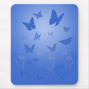 Tapis De Souris Papillon Art Mousepad Bleu Papillon Cadeaux