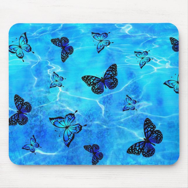 Tapis De Souris Papillon bleu (Devant)