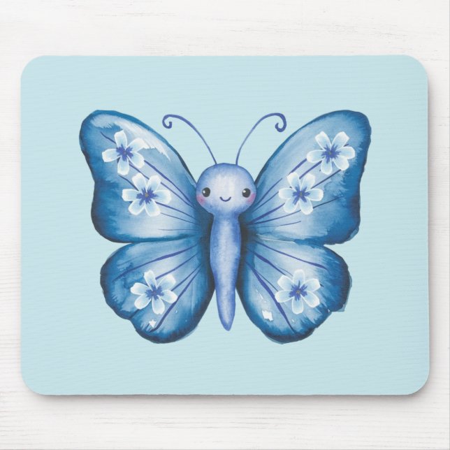 Tapis De Souris Papillon bleu (Devant)