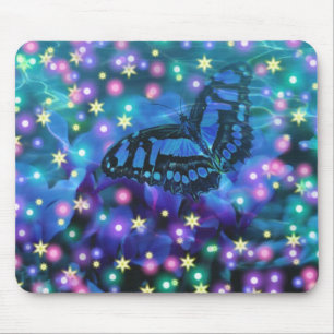 Tapis De Souris Papillon bleu magique