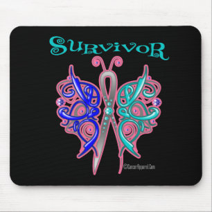 Tapis De Souris Papillon celtique survivant - Cancer thyroïdien