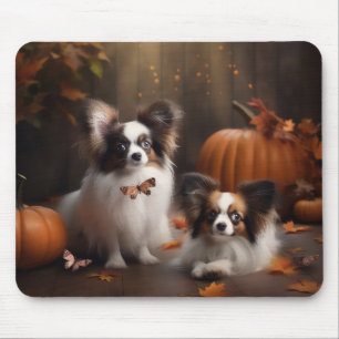 Tapis De Souris Papillon chiot automne délice citrouille