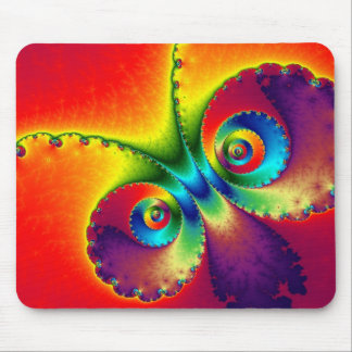 Tapis De Souris Papillon coloré Fractal