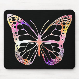 Tapis De Souris Papillon Couleur Sauvage Forêt Nature Graphique