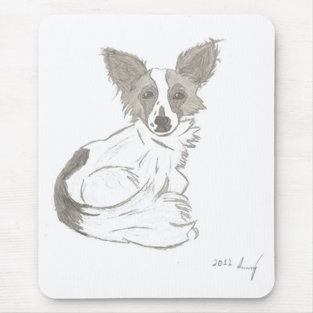Tapis De Souris Papillon croquis Mousepad (Devant)