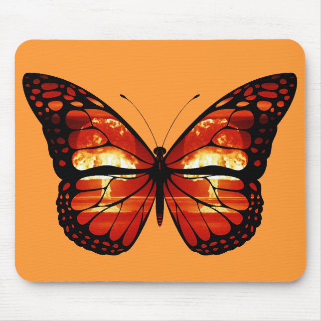 Tapis de souris papillon de champignon atomique (Devant)