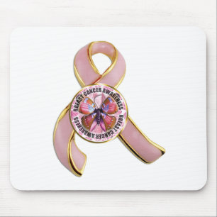 Tapis De Souris Papillon de conscience de cancer du sein