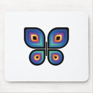 Tapis De Souris Papillon de flamme de paon