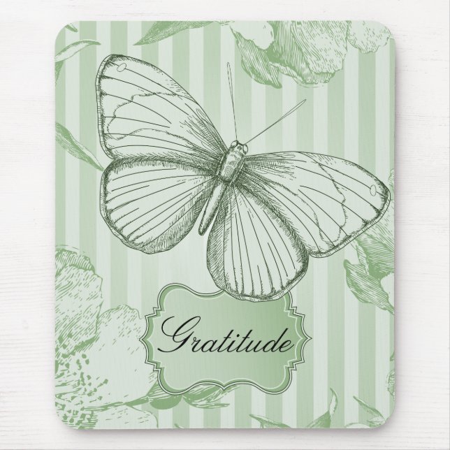 Tapis De Souris Papillon de gratitude (Devant)