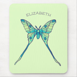 Tapis De Souris papillon de lune papillon insecte vert nom