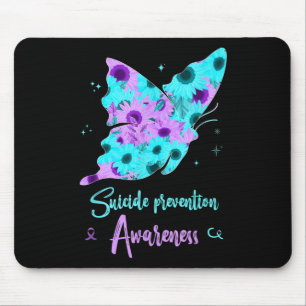 Tapis De Souris Papillon de sensibilisation à la prévention du sui