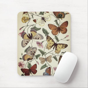 Tapis De Souris Papillon de style vintage et peinture de papillon