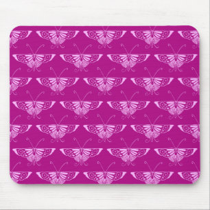 Tapis De Souris Papillon Deco stylisé - magenta et rose