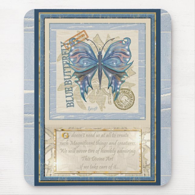 Tapis De Souris Papillon du bureau de création G (Devant)