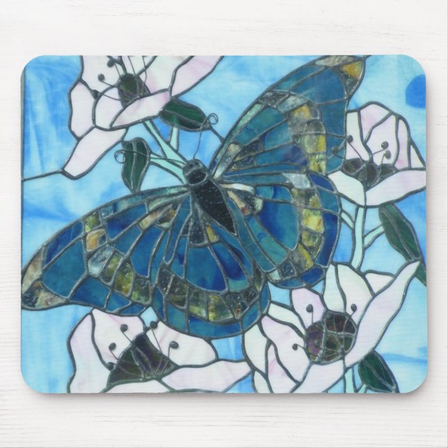 Tapis De Souris Papillon en verre souillé (Devant)