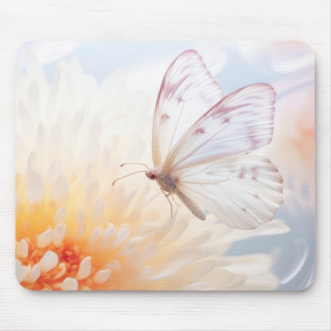 Tapis De Souris Papillon Fleur Nature Serene Tranquille (Devant)