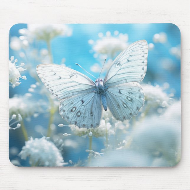 Tapis De Souris Papillon Fleur Nature Serene Tranquille (Devant)