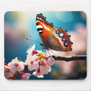 Tapis De Souris Papillon Fleur Nature Serene Tranquille