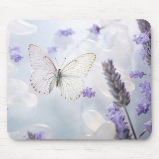 Tapis De Souris Papillon Fleur Nature Serene Tranquille (Devant)