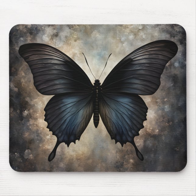 Tapis De Souris Papillon gothique noir (Devant)